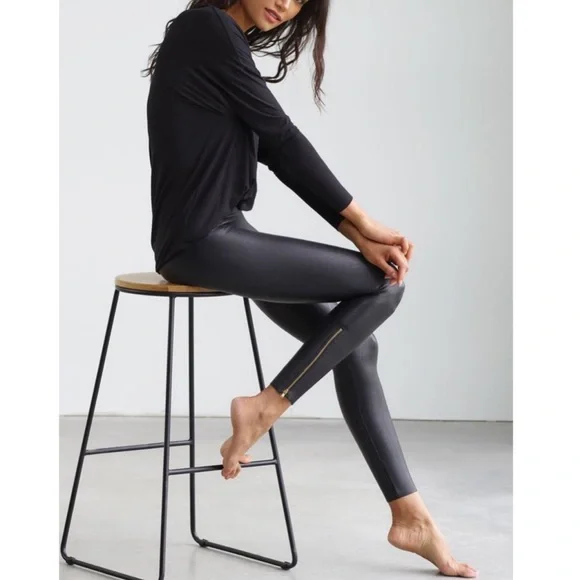 Commando, Pants & Jumpsuits, Commando Faux Leather Leggings With Side  Zipper Detailing